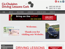 Tablet Screenshot of drivinglessonscork.ie
